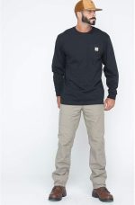 Carhartt Men's Loose Fit Heavyweight Long-Sleeve Pocket T-Shirt - Image 5